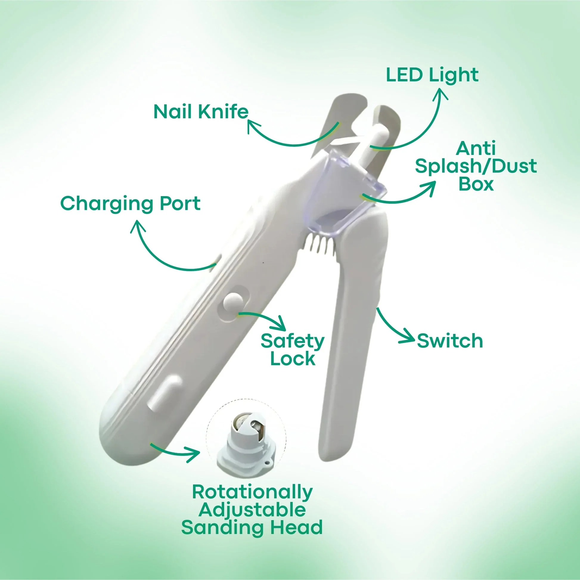 2-in-1 dog nail grinder and clipper - Image 2
