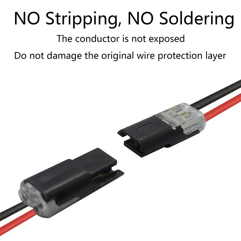🔥🎄 Christmas Time Limited Offer -🔌2-Pin Solderless Wire Connector – Compact Plug for LED Strips & 18–22 AWG Cables - Image 3
