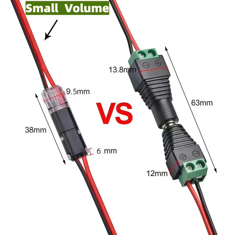🔥🎄 Christmas Time Limited Offer -🔌2-Pin Solderless Wire Connector – Compact Plug for LED Strips & 18–22 AWG Cables - Image 5