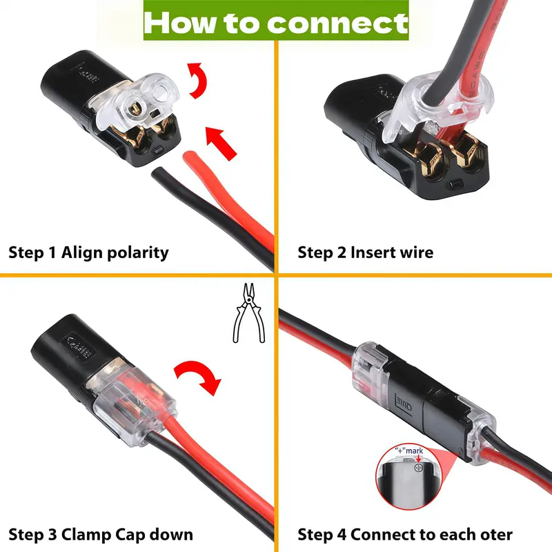 🔥🎄 Christmas Time Limited Offer -🔌2-Pin Solderless Wire Connector – Compact Plug for LED Strips & 18–22 AWG Cables - Image 9