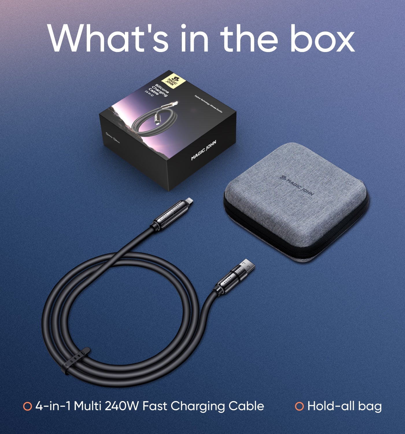🔥240W 4-in-1 USB Fast Charging Cable - Image 8