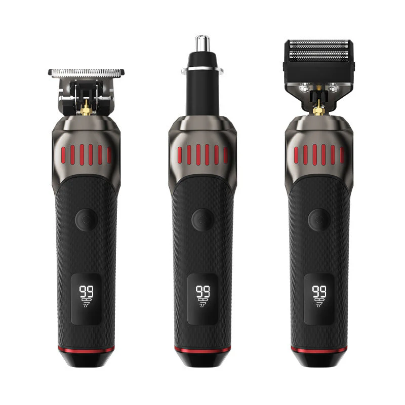 ⏳LIMITED TIME: 50% OFF! 🏆Luxe 3-in-1 Professional Men’s Grooming Set – T-Blade Trimmer, Foil Shaver & Nose Trimmer – With LED Display & USB Rechargeable - Image 7