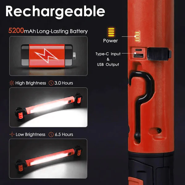 🔥🔦3000 Lumens Rechargeable Work Light - Image 2