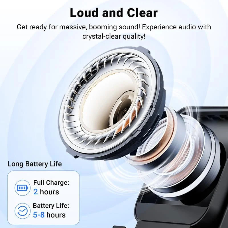 🎶📱  5-in-1 Wireless Induction Bluetooth Speaker with Adjustable Phone Stand - Image 4