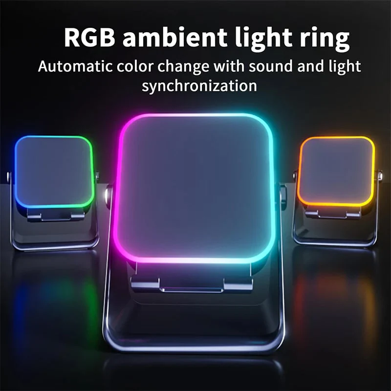 🎶📱  5-in-1 Wireless Induction Bluetooth Speaker with Adjustable Phone Stand - Image 9