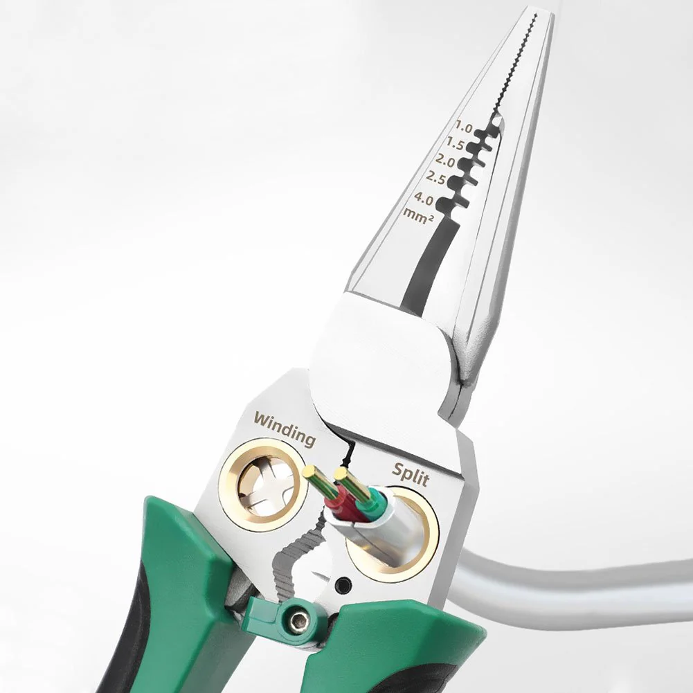 8 in 1 Wire Stripper Twister for Cutting and Pulling Wires Cable Scissors,Voltage Tester Pliers - Image 5
