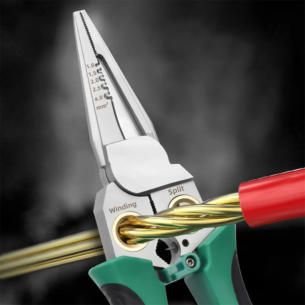 8 in 1 Wire Stripper Twister for Cutting and Pulling Wires Cable Scissors,Voltage Tester Pliers - Image 7