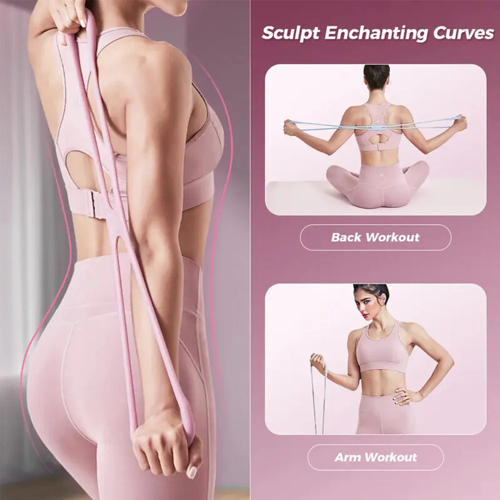 8-Shape Resistance Band 💪 with Comfort Massage Grip - Image 2