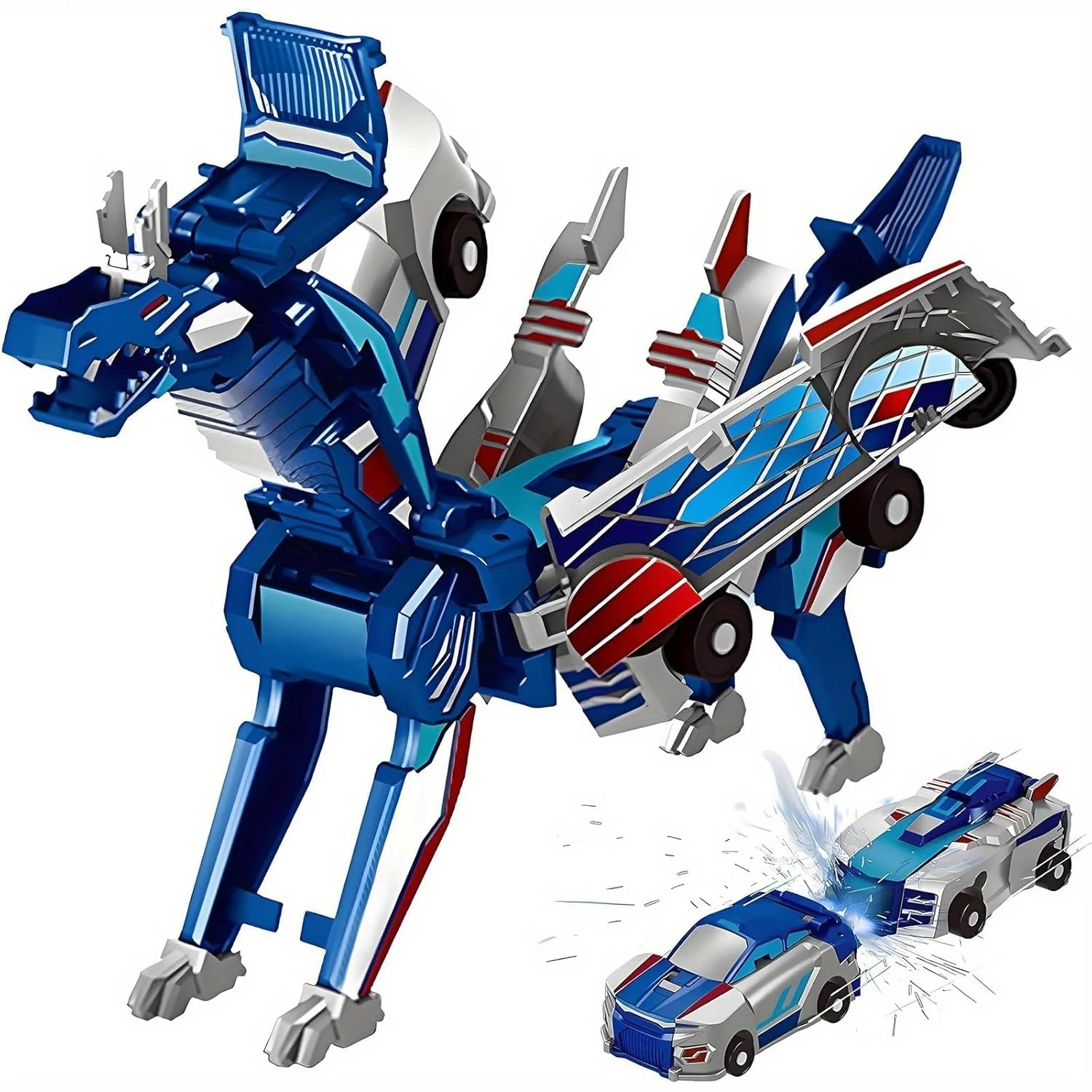 ⛄2-in-1 Transforming Race Car Dinosaur Automatic Transforming Toy - Image 9