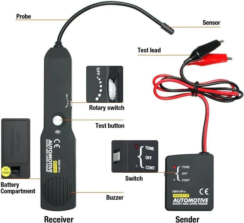 💥 EM415PRO Automotive Electrical Open & Short Finder Circuit Tester With Free Bag - Image 8