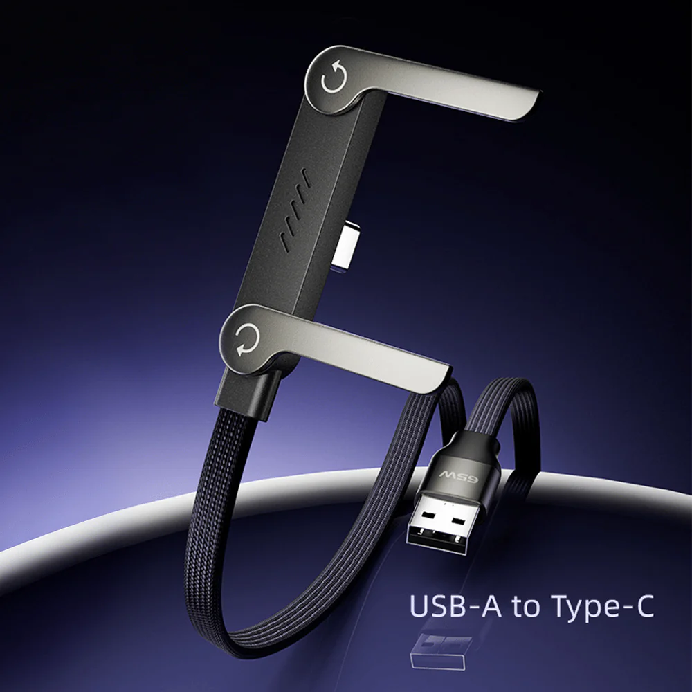 🔥📱240W Braided Fast Charge Cable With Built-in Phone Stand - Image 14