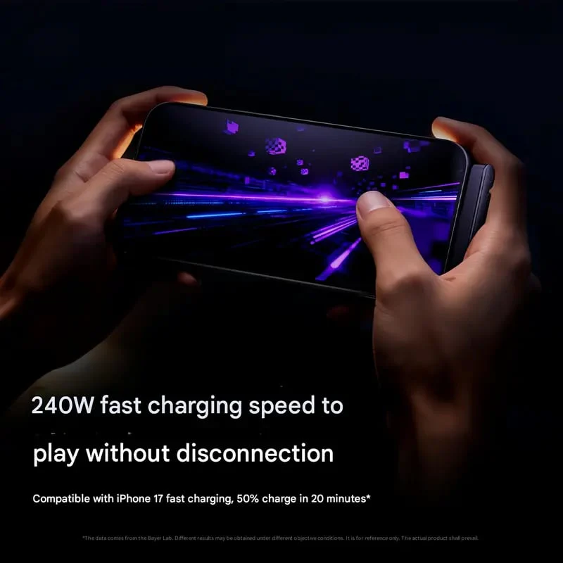 🔥📱240W Braided Fast Charge Cable With Built-in Phone Stand - Image 6