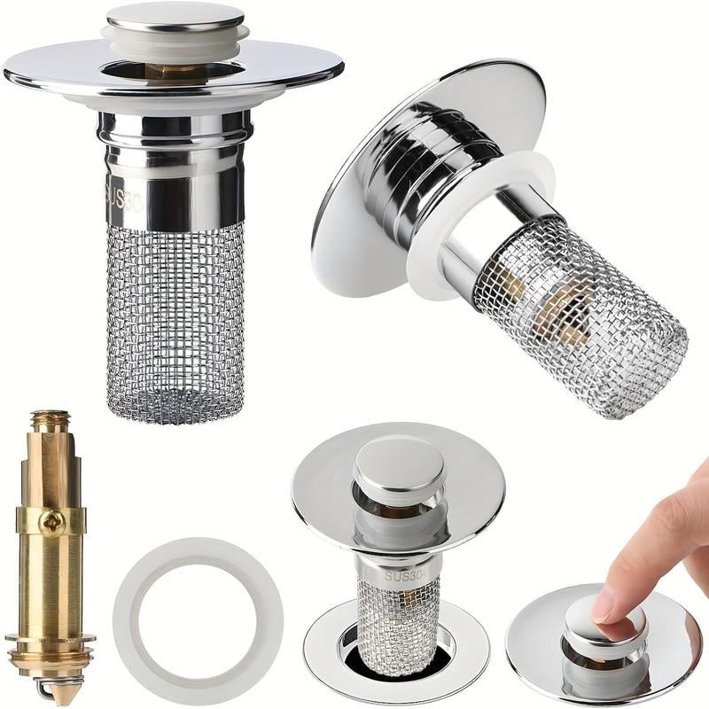 🔥Bathroom Sink Stopper Hair Catcher, Bathroom Sink Drain Strainer ( BUY 1 GET 1 FREE)
