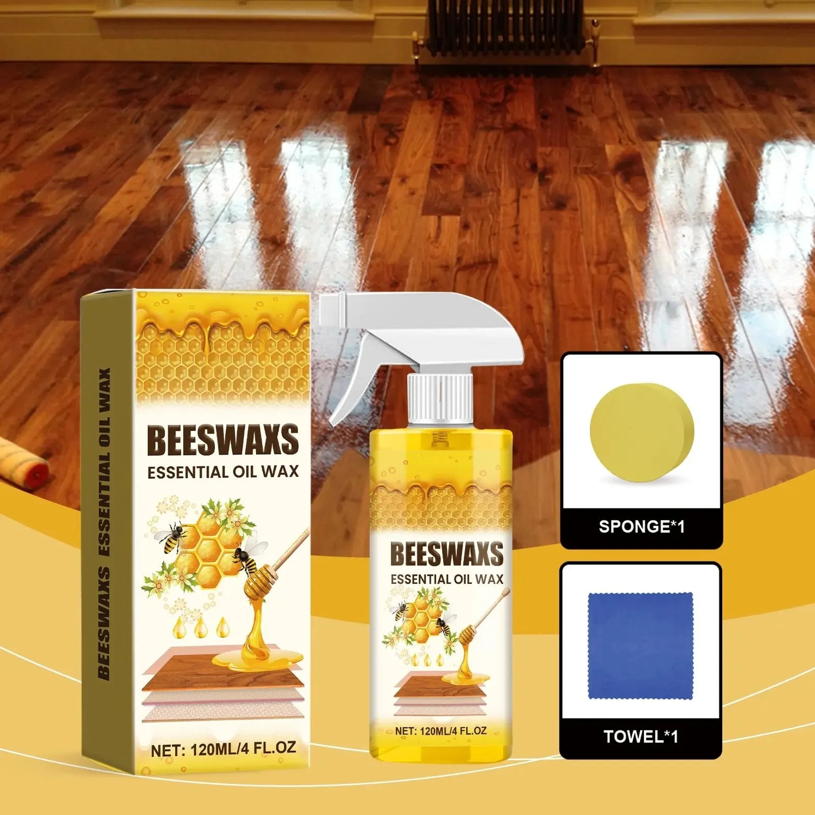 Beeswax Wood Polish Spray 120ml | Natural Shine & Protection for Furniture, Floors, Cabinets – Non-Greasy, Anti-Dust Finish - Image 6