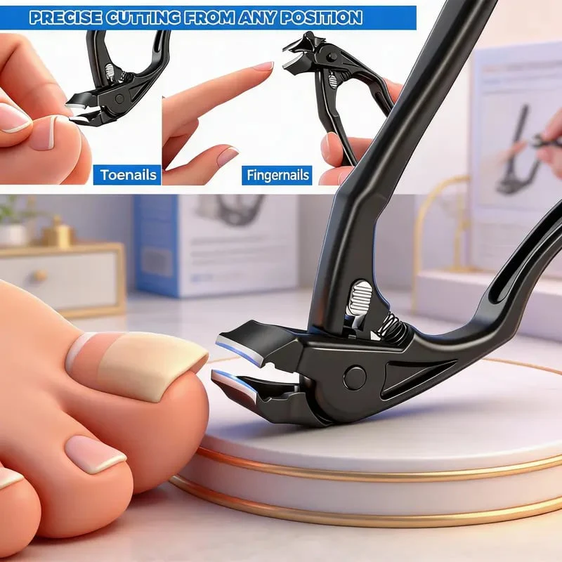 ✂️ Black Curved Nail Clipper – Ergonomic & Easy for Seniors 🖤 - Image 2