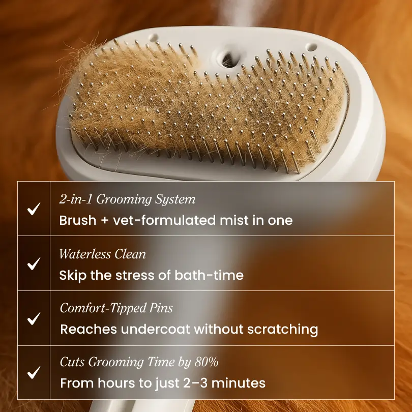 Tiktrove FreshFur Shower Brush + Cleansing Mist - Image 5
