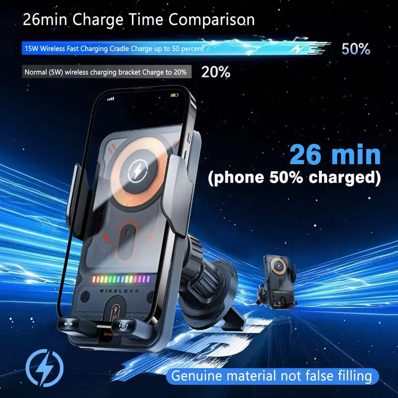 🎁🔥 2026 new cool car wireless fast charging holder, intelligent sensor opening and closing - Image 6