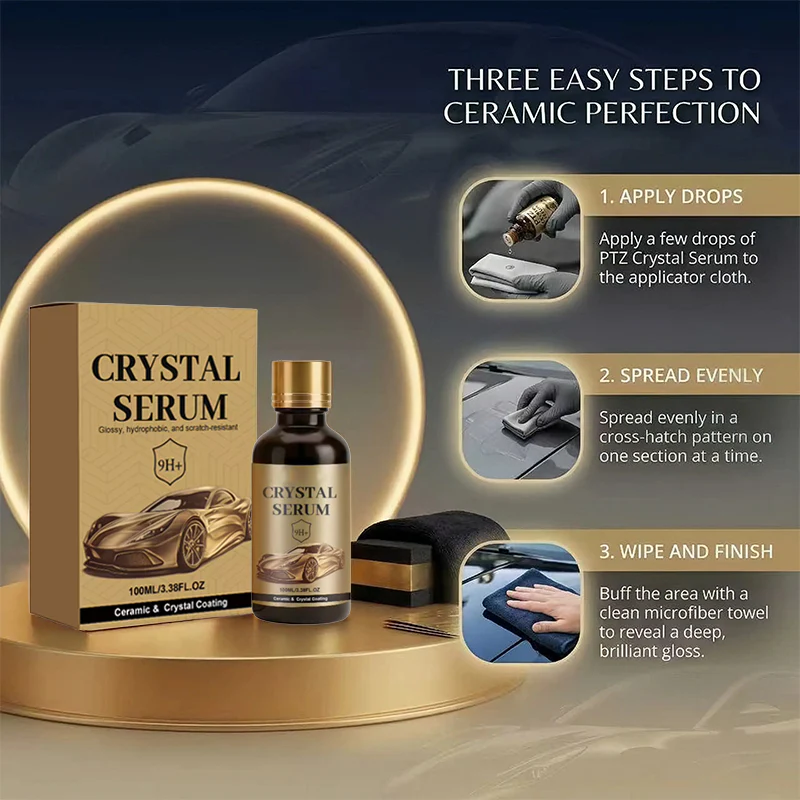 💎 Buy 3 Get 2 Free!💝Ceramic Car Coating Kit - Deep Gloss, 9H+ Hardness & Extreme Hydrophobic Sh - Image 6