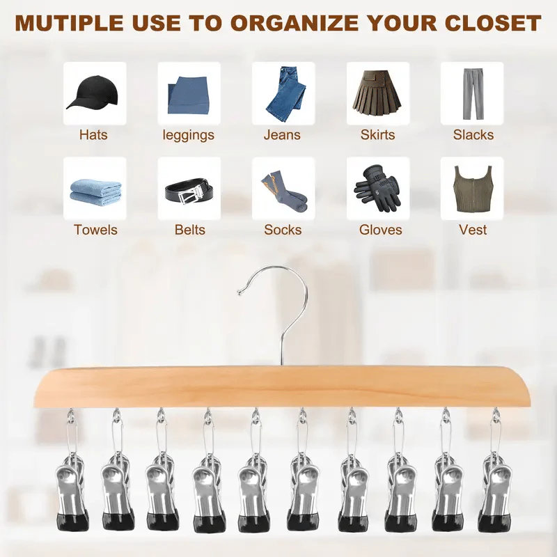 🔥Closet Organizer with 10 Clips - Space Saving Hanging Closet Organizer - Image 4