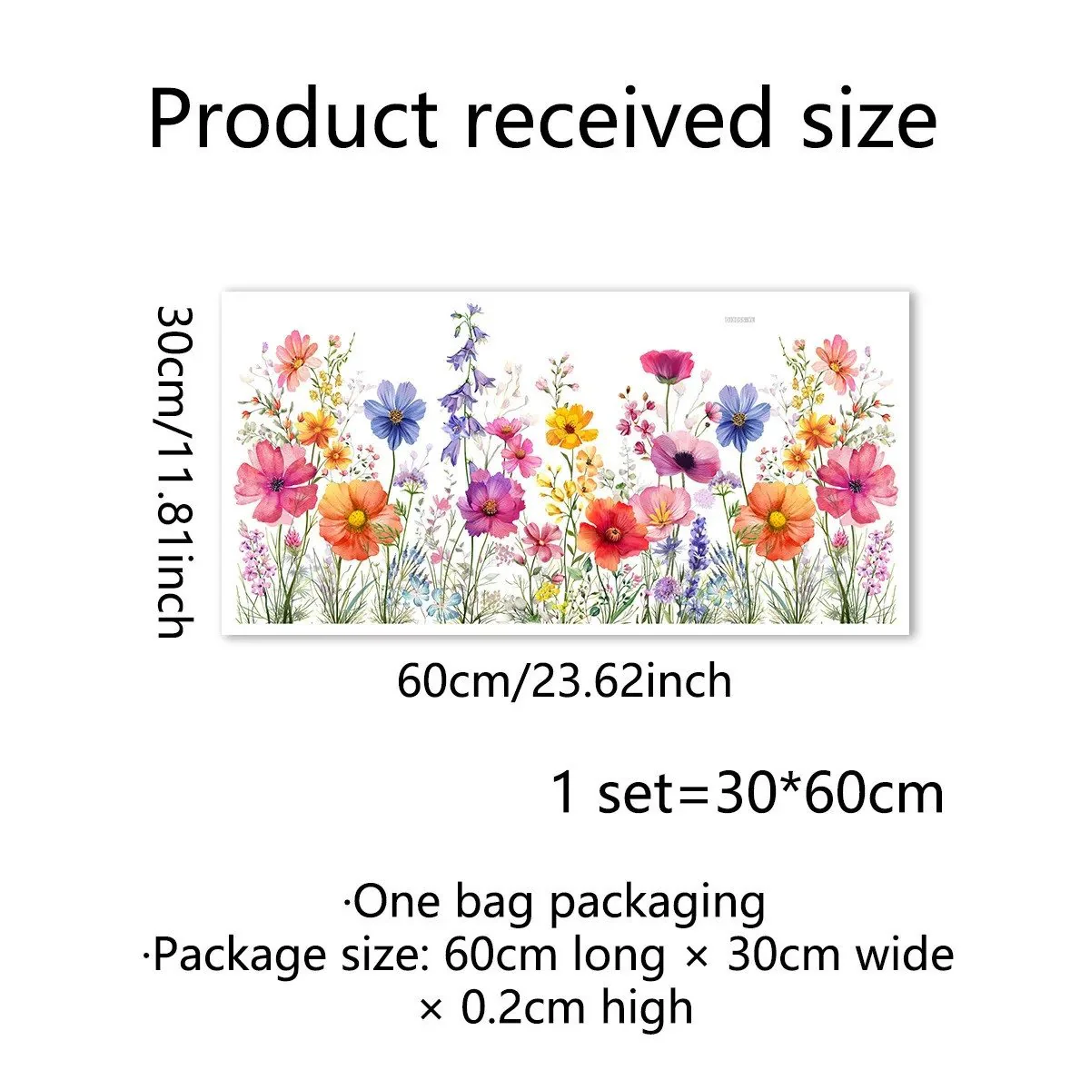 💐Colorful Floral Bouquet Window Sticker🖼️(Cut to size freely) - Image 11