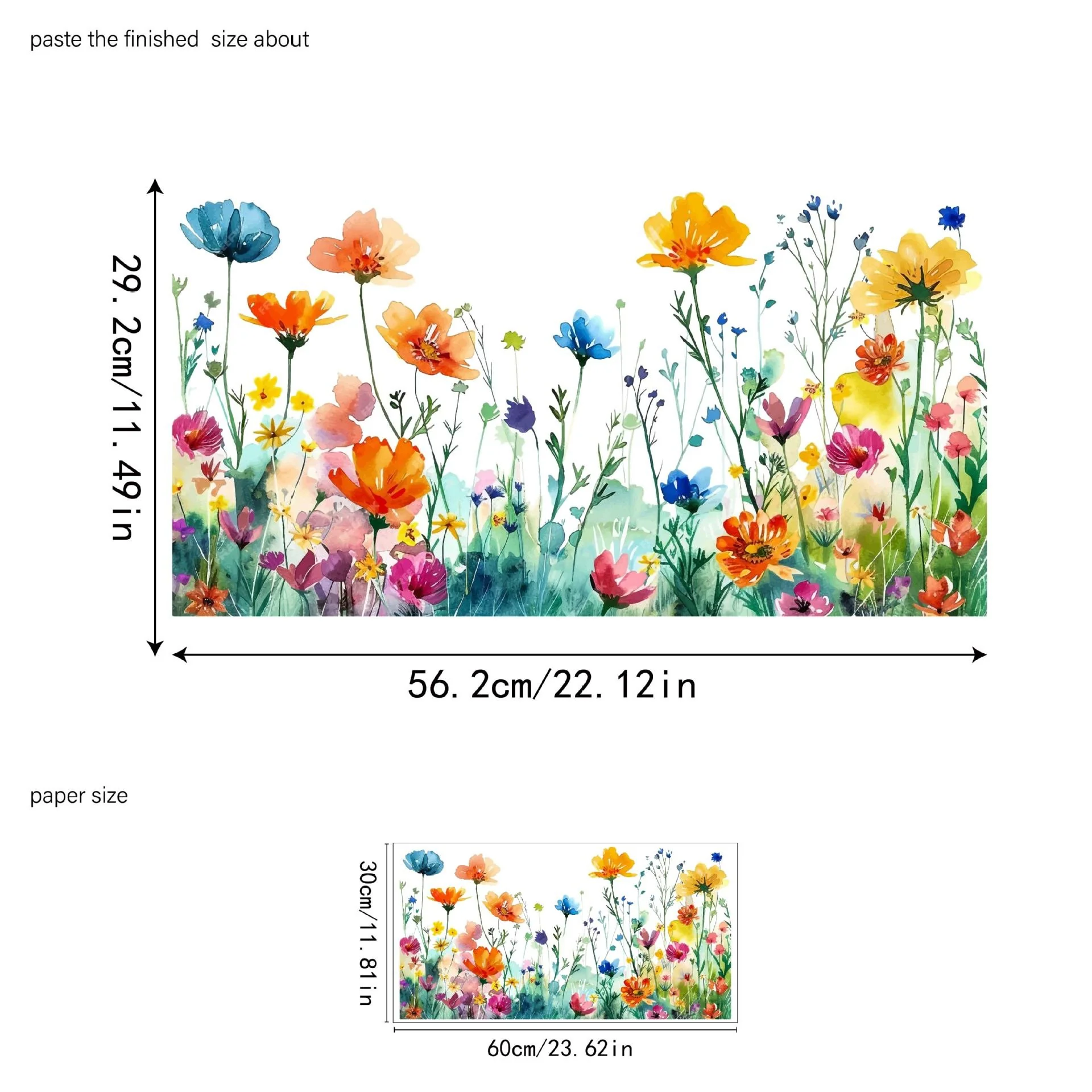 💐Colorful Floral Bouquet Window Sticker🖼️(Cut to size freely) - Image 13