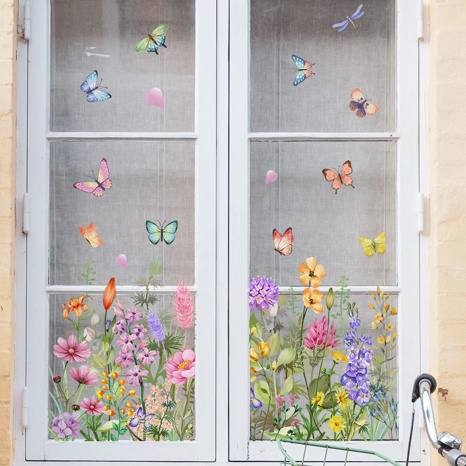 💐Colorful Floral Bouquet Window Sticker🖼️(Cut to size freely) - Image 8