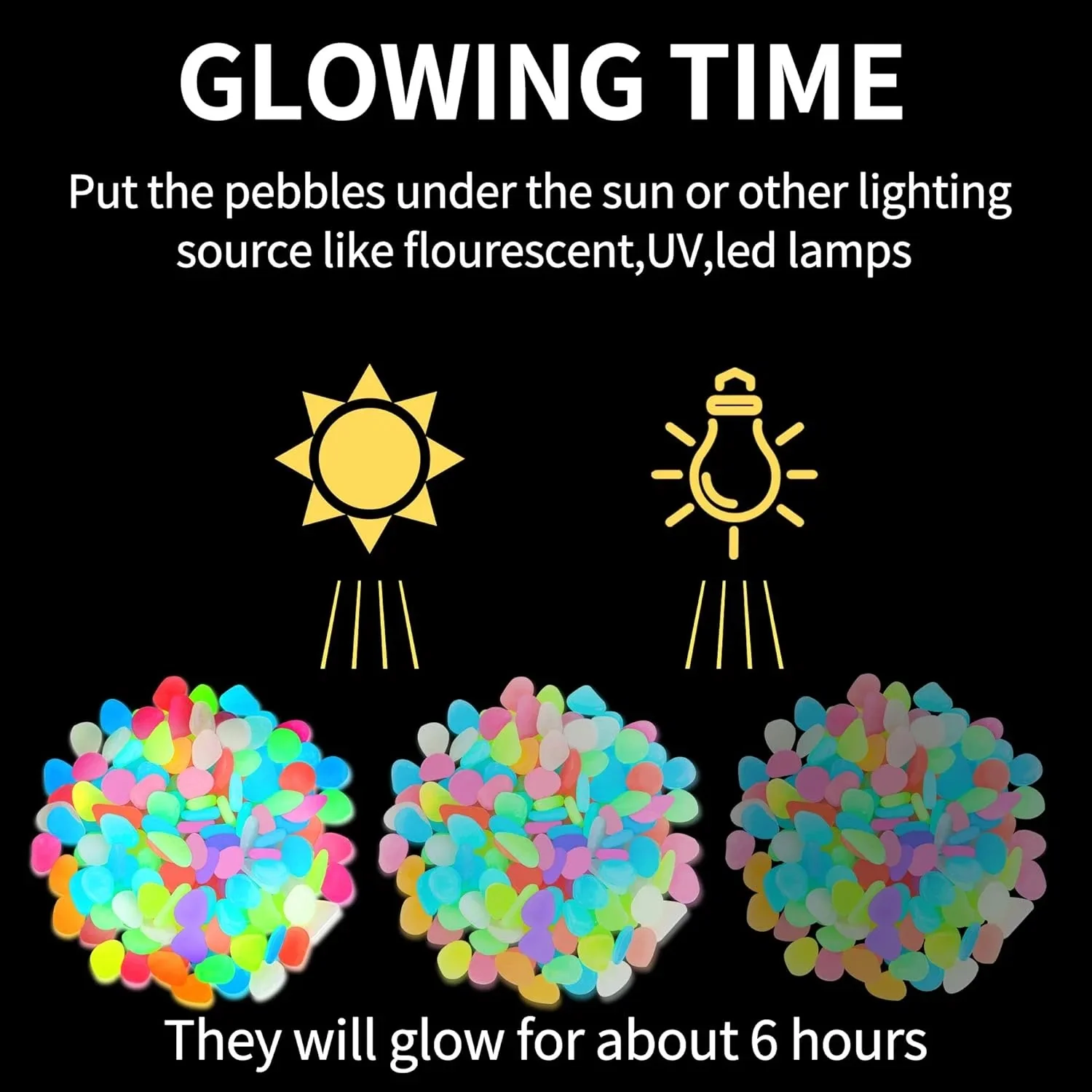 💥LAST DAY SALE 50%OFF💥🌈Colorful Glow-in-the-Dark Garden Stones - Image 5