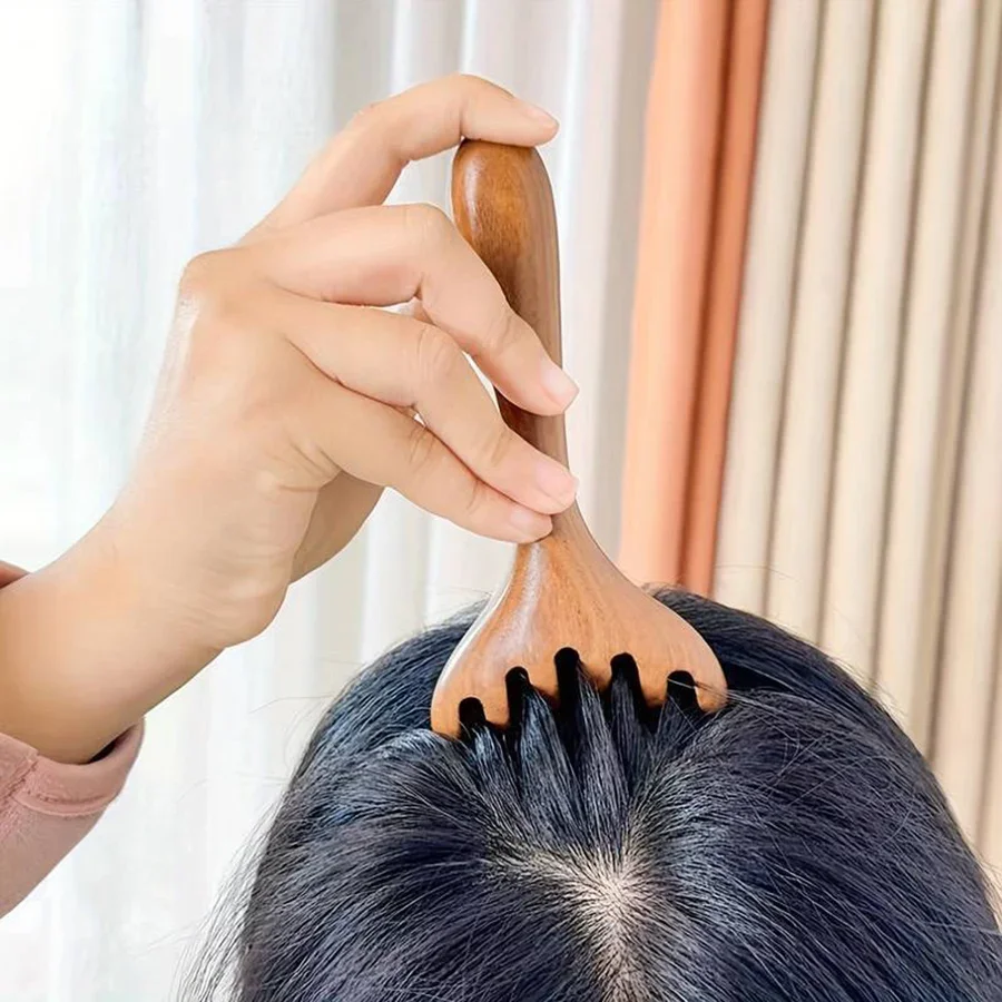 sandalwood gua sha comb - Image 3