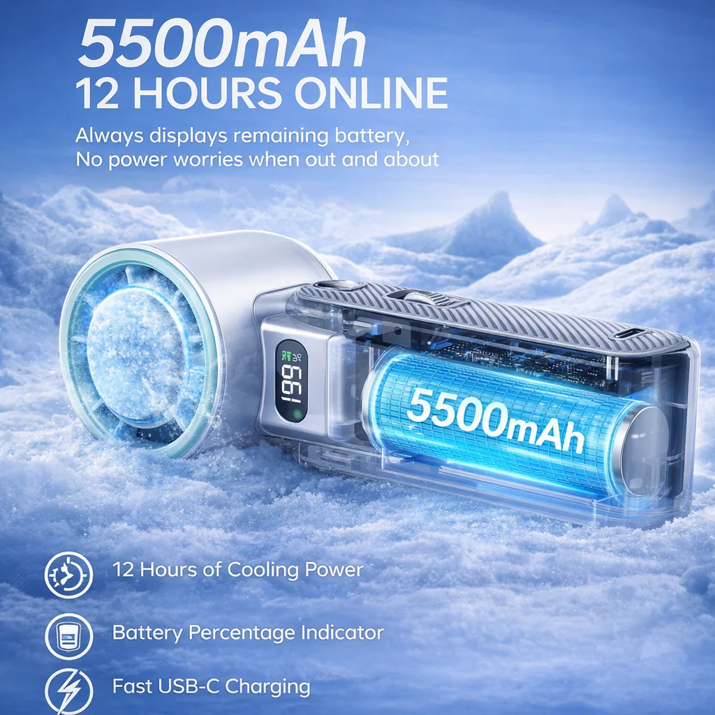 Cooling Ice Handheld Fan - Image 3