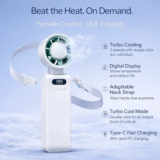 Cooling Ice Handheld Fan - Image 5