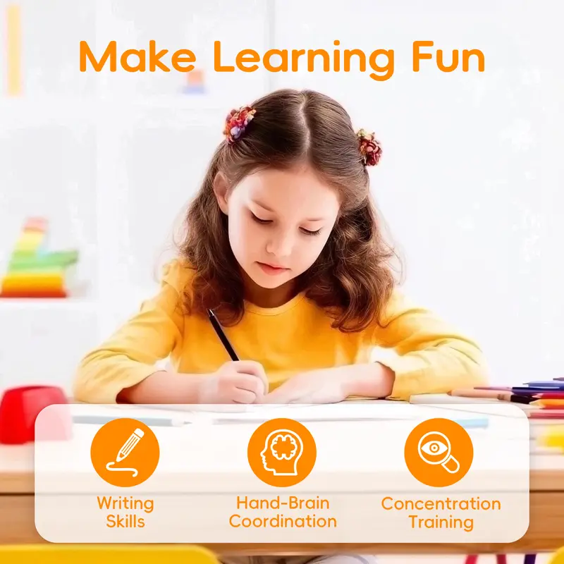 Tiktrove Reusable Grooved Handwriting Workbook for Kids - Image 10