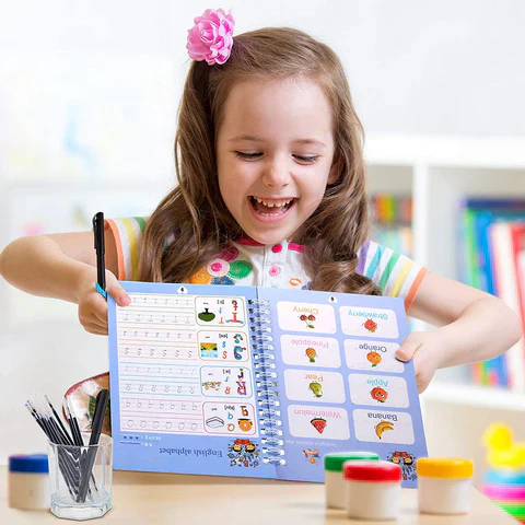 Tiktrove Reusable Grooved Handwriting Workbook for Kids - Image 11