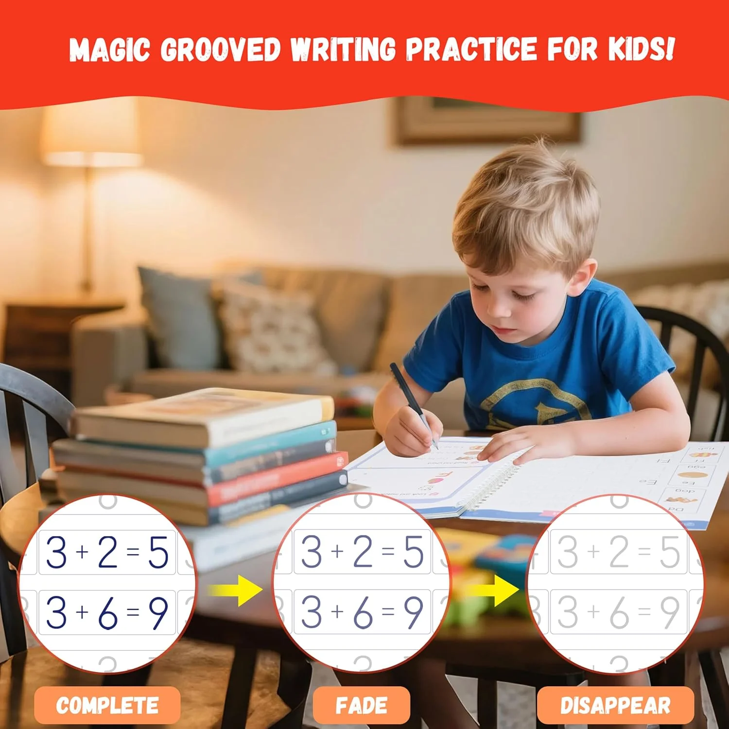 Tiktrove Reusable Grooved Handwriting Workbook for Kids - Image 12