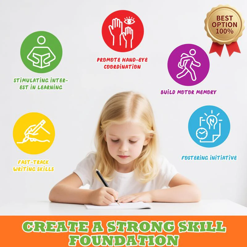 Tiktrove Reusable Grooved Handwriting Workbook for Kids - Image 7