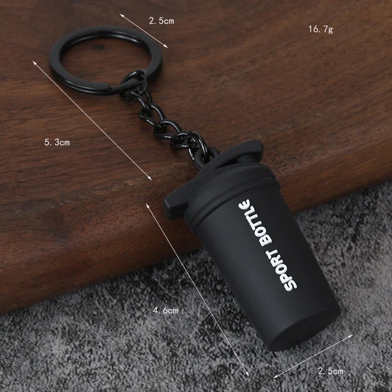 Creative Mini Gym Barbell Plate Keychain - Image 9