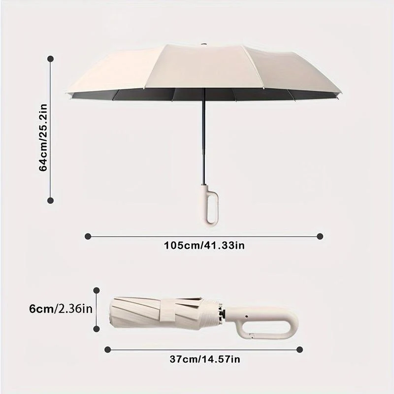 Creative Ring Buckle Windproof Reinforced Umbrella - Image 11