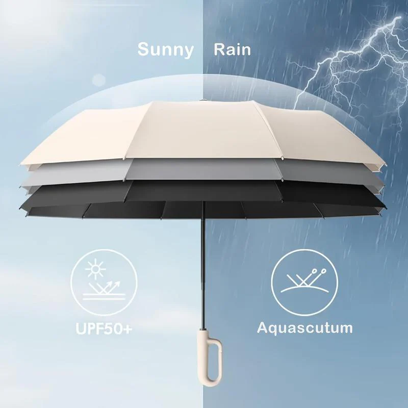 Creative Ring Buckle Windproof Reinforced Umbrella - Image 2