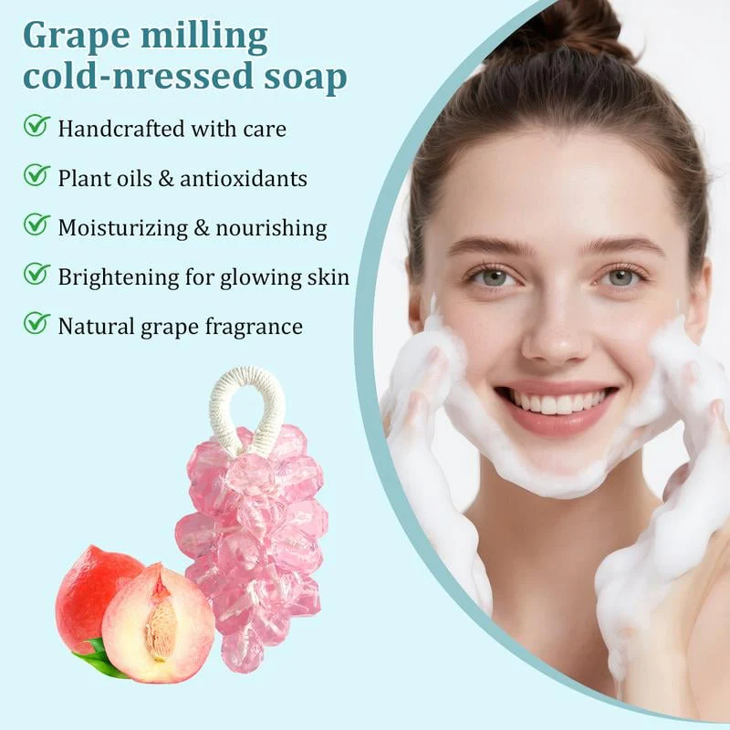 🔥Personalized Original Handmade Crystal Grape Soap Gentle Cleansing Soap  (Single string: 25 pieces) - Image 10