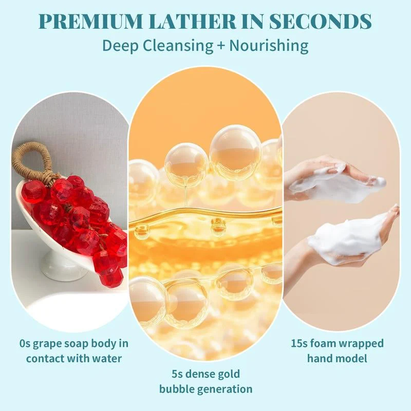 🔥Personalized Original Handmade Crystal Grape Soap Gentle Cleansing Soap  (Single string: 25 pieces) - Image 8