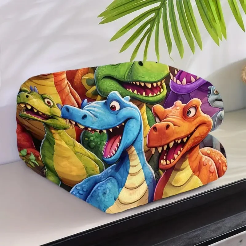 🎁Cute Smiling Dinosaurs HD Digital Print Flannel - Image 5