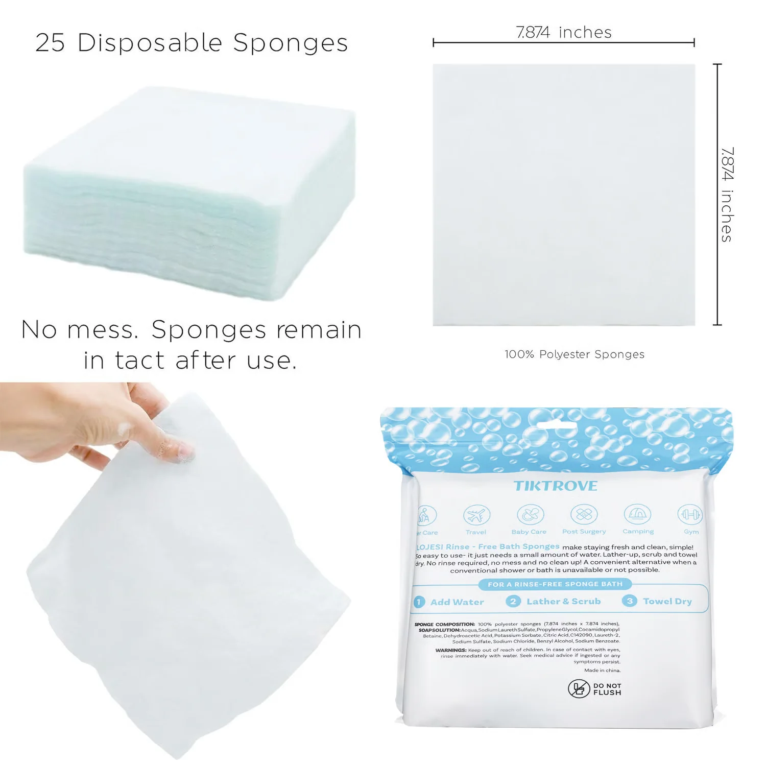 🏆Flash Sale⚡ 50K+  🌈Disposable Rinse-Free Bathing Wipes🧼 - Image 9
