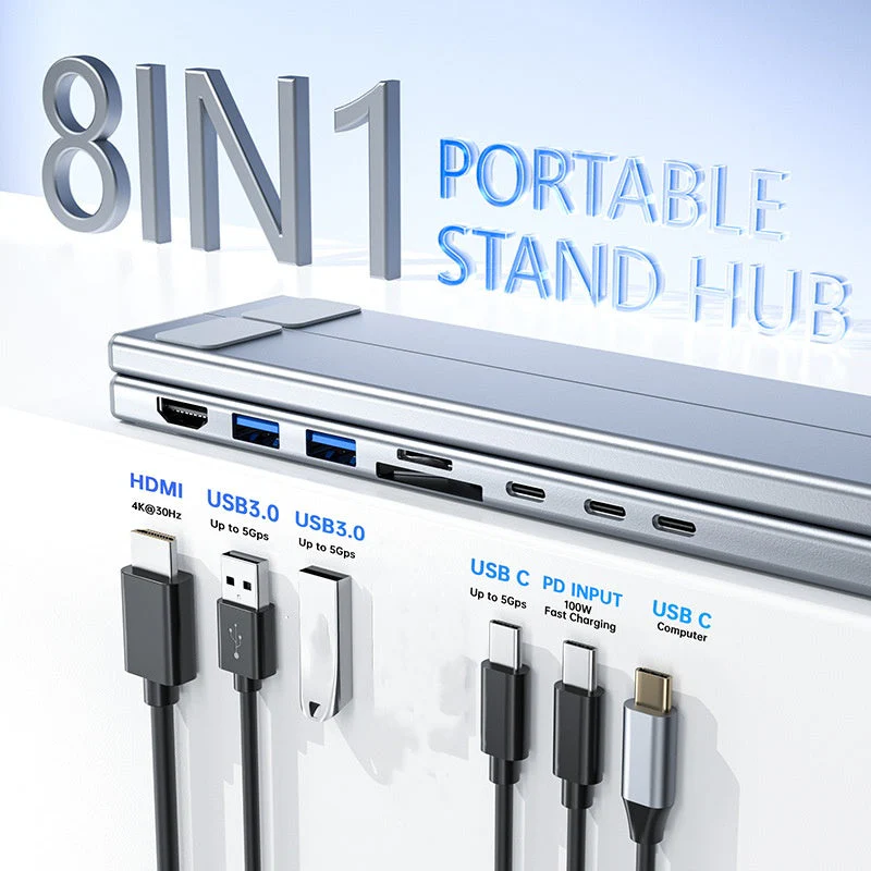 š„HOT SALEš„Limited-time offer-USB-C Docking Station Laptop Stand with 4K HDMI - Image 2