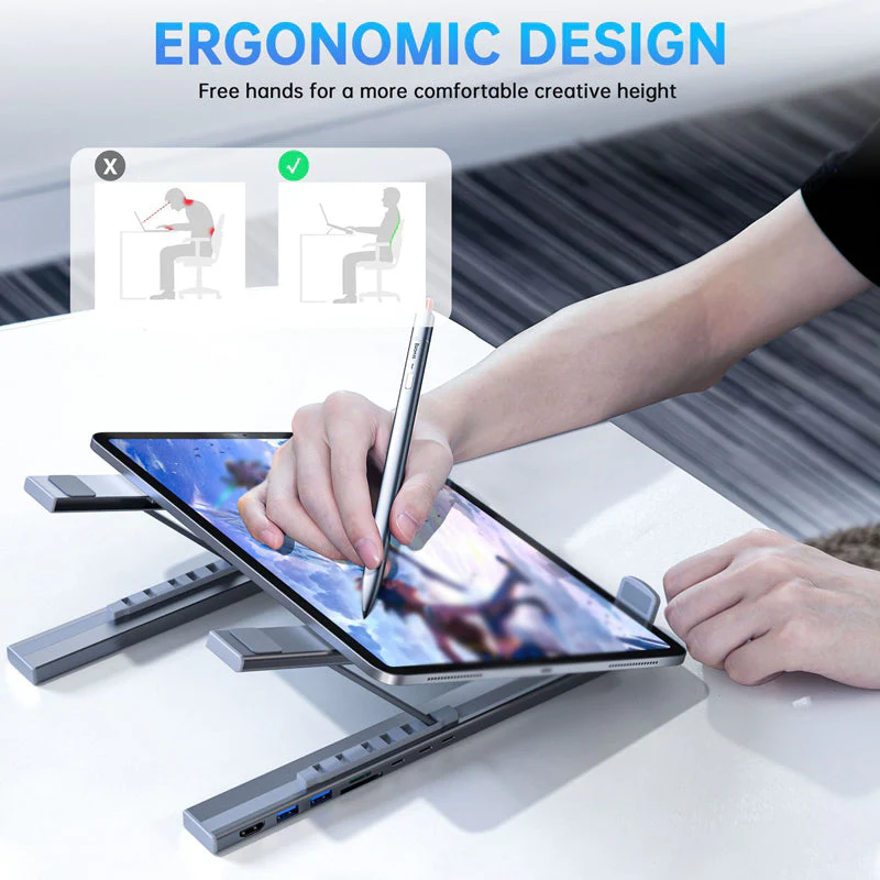 š„HOT SALEš„Limited-time offer-USB-C Docking Station Laptop Stand with 4K HDMI - Image 3