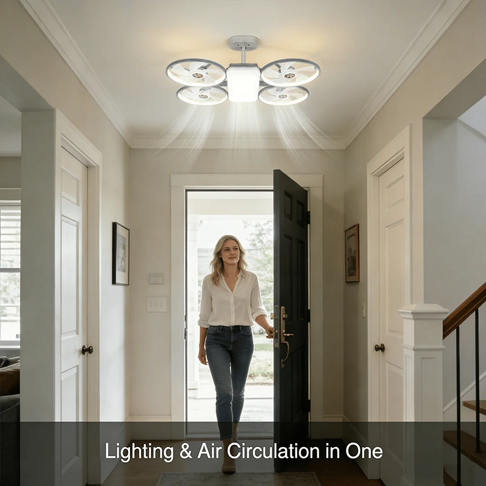 ✨ Drone-Style LED Ceiling Fan Light – Modern Lighting & Airflow in One - Image 2