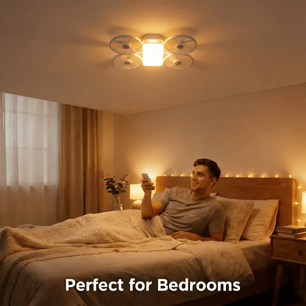 ✨ Drone-Style LED Ceiling Fan Light – Modern Lighting & Airflow in One - Image 3