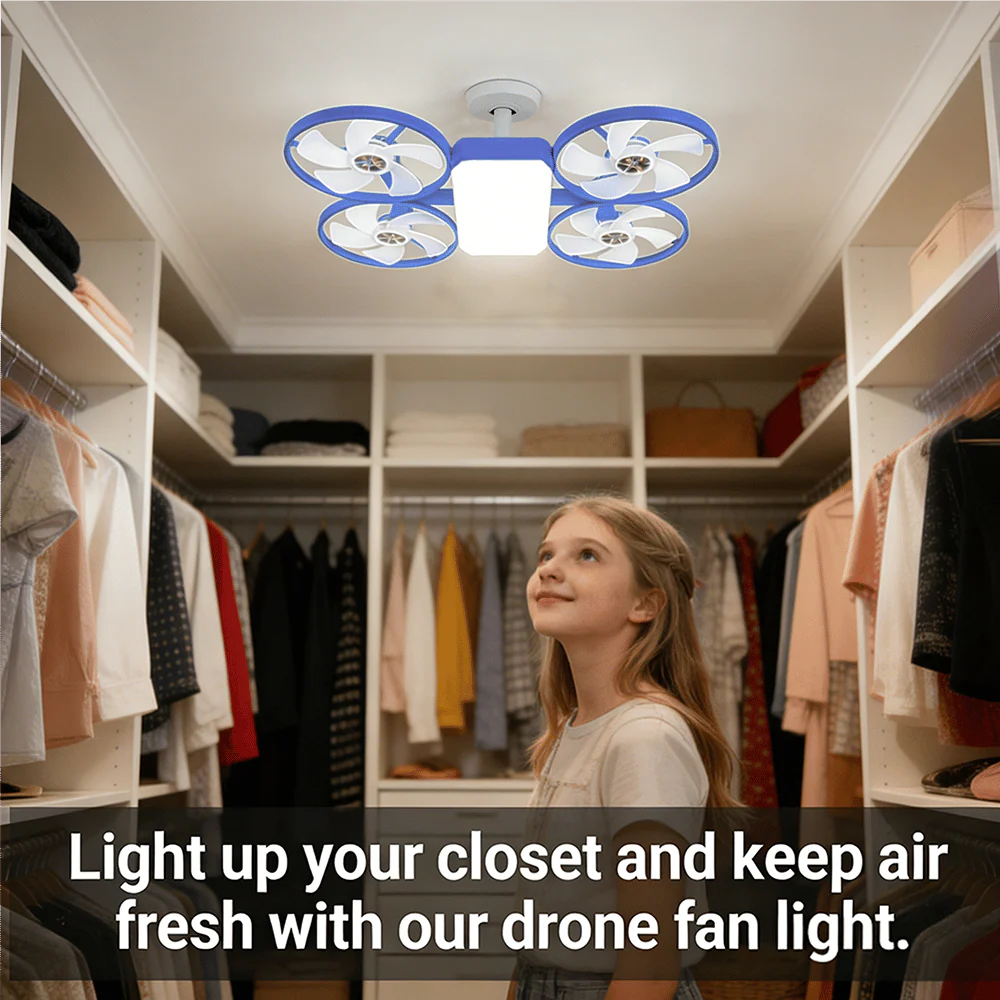 ✨ Drone-Style LED Ceiling Fan Light – Modern Lighting & Airflow in One - Image 4