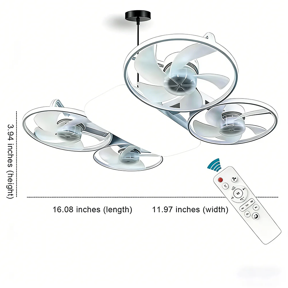 ✨ Drone-Style LED Ceiling Fan Light – Modern Lighting & Airflow in One - Image 7