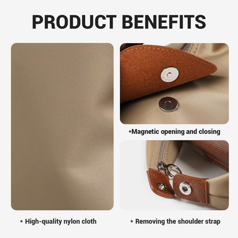 ⚡🔥Fashion Crescent Bag Lightweight Durable Nylon Handbag with Adjustable Strap Satchel - Image 10