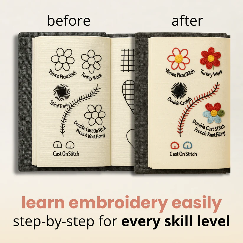 🔥 🌈Beginner-Friendly💕 Embroidery Stitch Book - Image 3