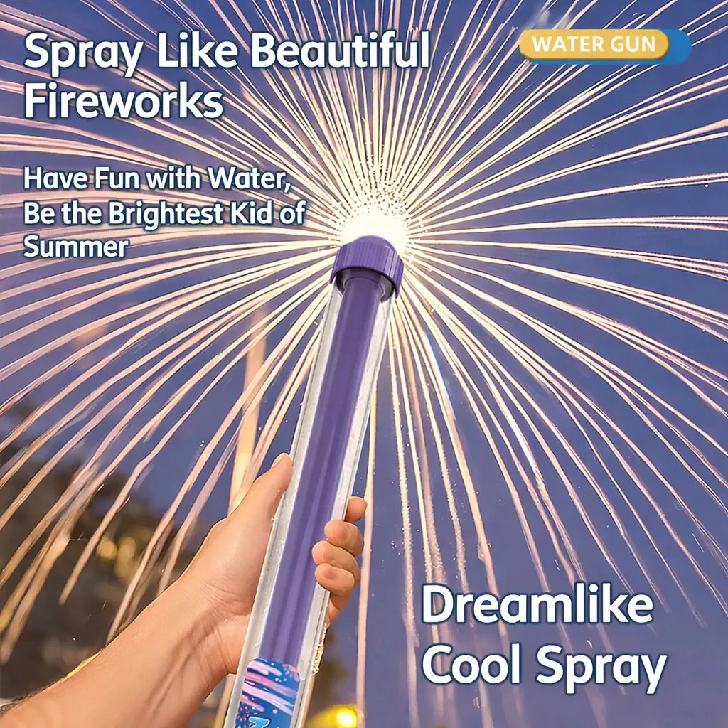 🔥360° Rotary Firework Water Blasters - Rapid-Fill Pump Action Pool Cannons for Summer Outdoor Games (Ages 3+)